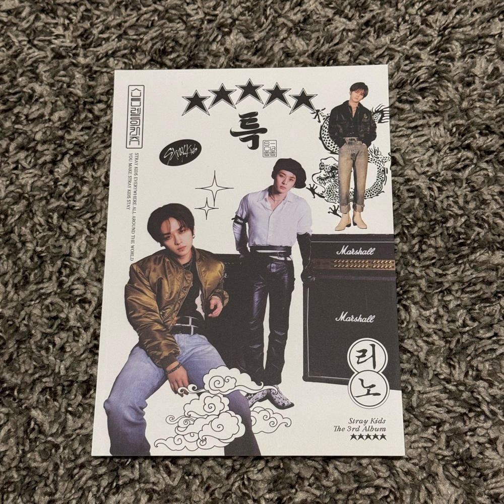 Official Stray Kids OOTD Mini Member Poster Lee Know - 5 Star